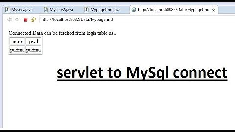 Servlet program to connect MySQL database