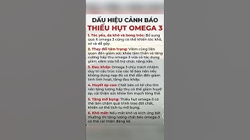 Dấu Hiệu Cảnh Báo Thiếu Hụt Omega 3 #dsdaiminh #health #shorts