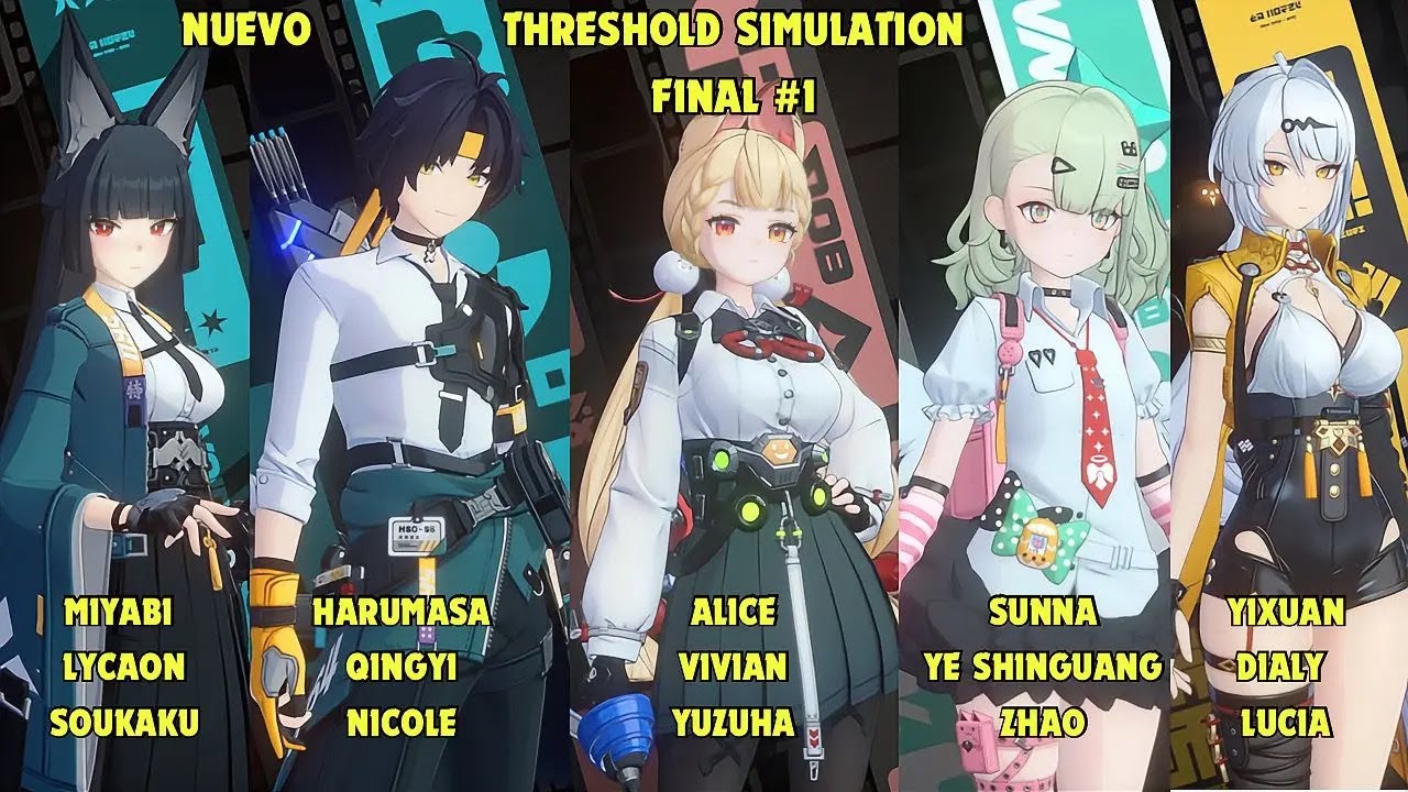 NEW Threshold Simulation ZZZ | Sunna Team & Miyabi & Harumasa & Alice & Yixuan | Zenless Zone Zero
