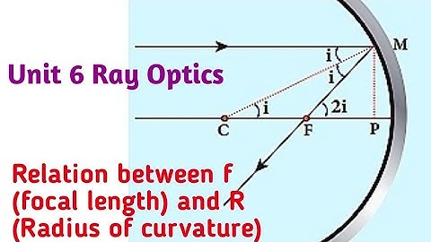 Relation between f (focal length) & R (Radius of curvature) |Ray Optics | 12 Physics Samacheer kalvi