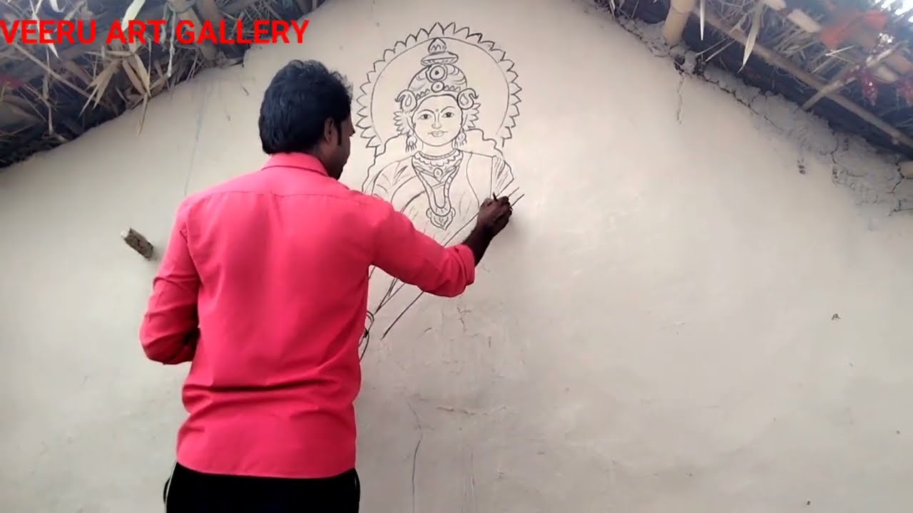 saraswati drawing || saraswati mata drawing || saraswati thakur drawing || veeru art gallery