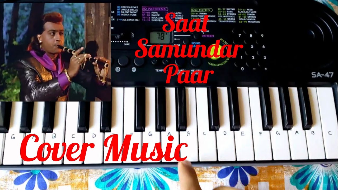 Saat Samundar Paar Cover Music + Tutorial on Paino (Casio Sa 47) By Madan Mali