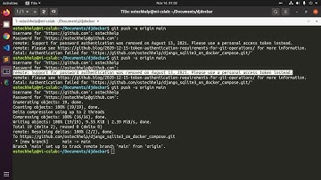 How to fix issue Support for password authentication was removed use a personal access token instead