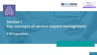 Service Request Management Intro |Service Request Management|AXELOS | PeopleCert |1WorldTraining.com