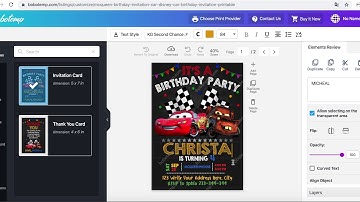 How to make a MCqueen Disney Car Birthday Invitation Template step by step on www.bobotemp.com