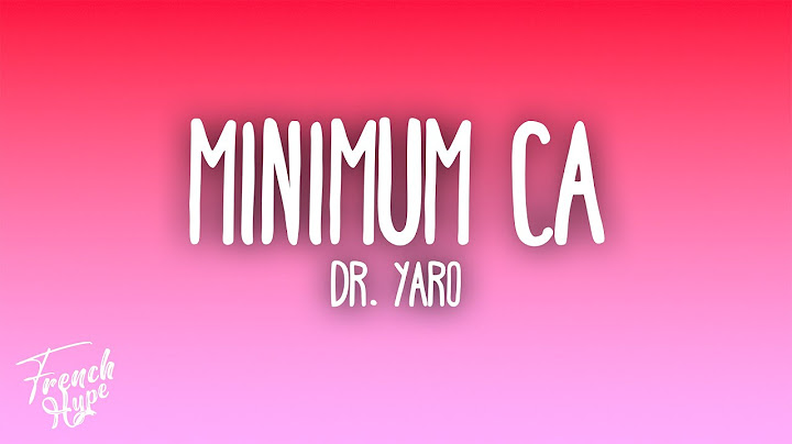 Dr. Yaro - Minimum ça