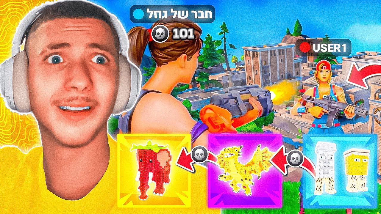 כל קיל שתעשה בפורטנייט הבריינרוט שתקבל ברובלוקס ניהיה נדיר יותר ( נתתי לו פיל תות!?? )