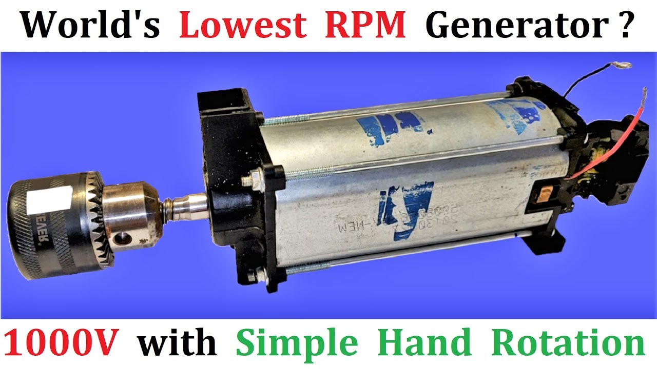 World's Lowest RPM Generator - 1000V AC Dynamo Generator Low RPM - YouTube