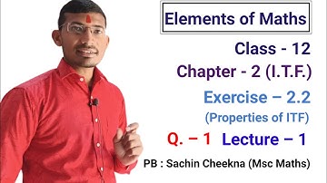 Properties of inverse trigonometric functions | Emf class 12 chapter 2 exercise 2.2 Question 1