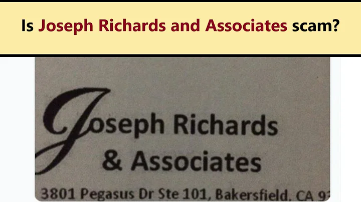 Joseph Richards and Associates - scam letter or le...