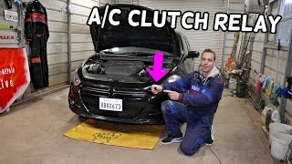 DODGE DART AC COMPRESSOR CLUTCH RELAY LOCATION REPLACEMENT | AC NOT WORKING, AC BLOWS HOT