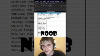 excel tricks: separate name and gender #shorts