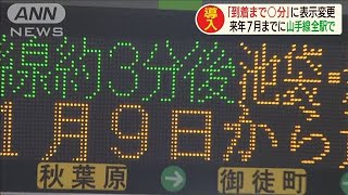 山手線の案内表示「到着まで○分」に変更　評判は？(19/11/01)