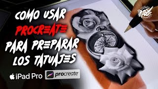 CÓMO Usar PROCREATE para preparar los TATUAJES 'Procreate for TATTOO Artist' Ipad Pro