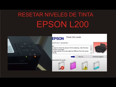 Resetear contadores Epson L200 Check Ink Levels