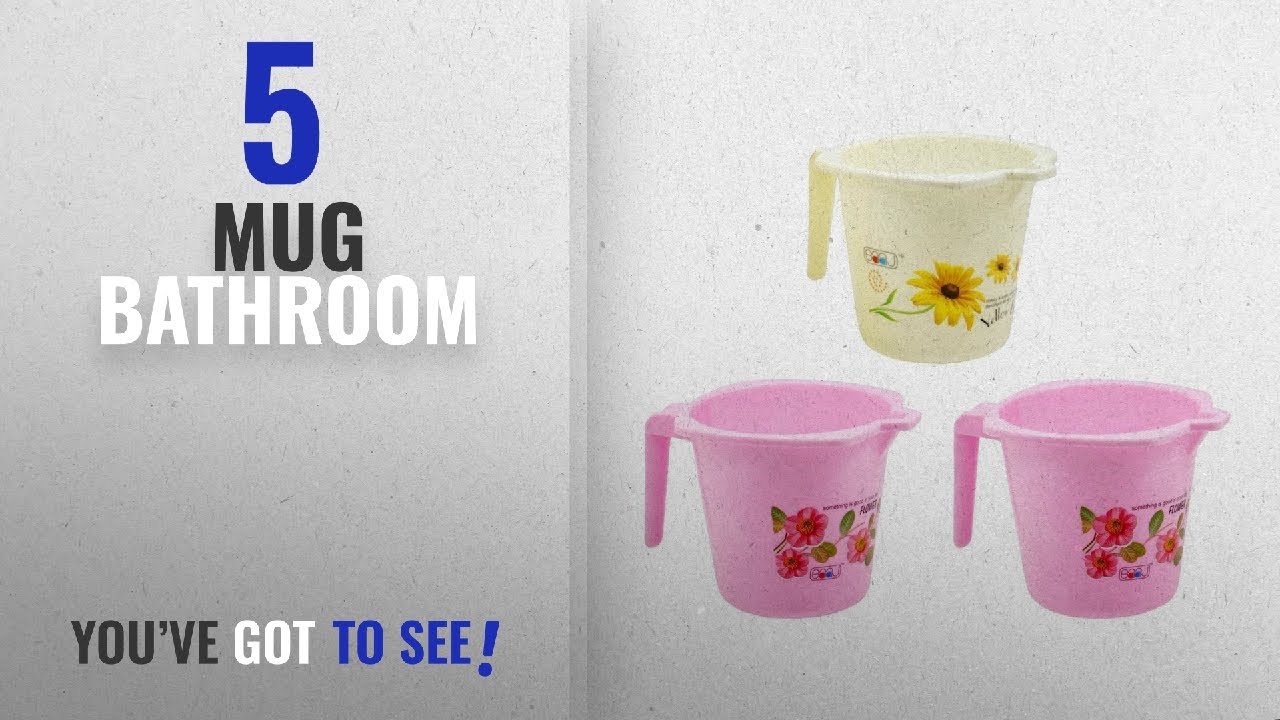 Top 10 Mug Bathroom [2018]: Frabjous Plastic Bathroom Mug- Set of 3 Mugs(Assorted Colors)