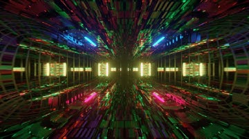 4K Futuristic Colorful Tunnel LOOPED Motion Background || Free To Use Video || 4K Screensaver