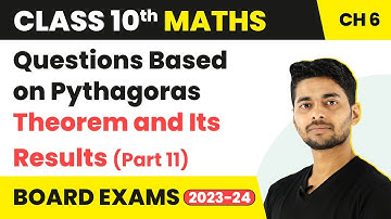 Ques Based on Pythagoras Theorem and Its Results Part 11 - Triangles  | Class 10 Maths Chapter 6