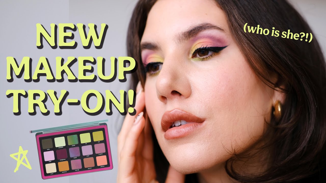 this eyeshadow is insane!! NEW MAKEUP TRY-ON - YouTube