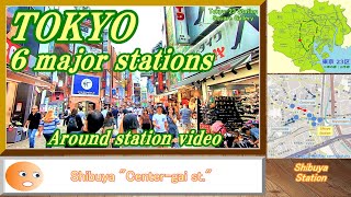 [Tokyo walking with a map] Around 6 major terminal stations.  tokyo travel, around tokyo stations. screenshot 2