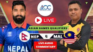 Nepal Vs Malaysia Live Score & Commentary | Asian Games Qualifier | Nep Vs Mal Match | Nepal Cricket