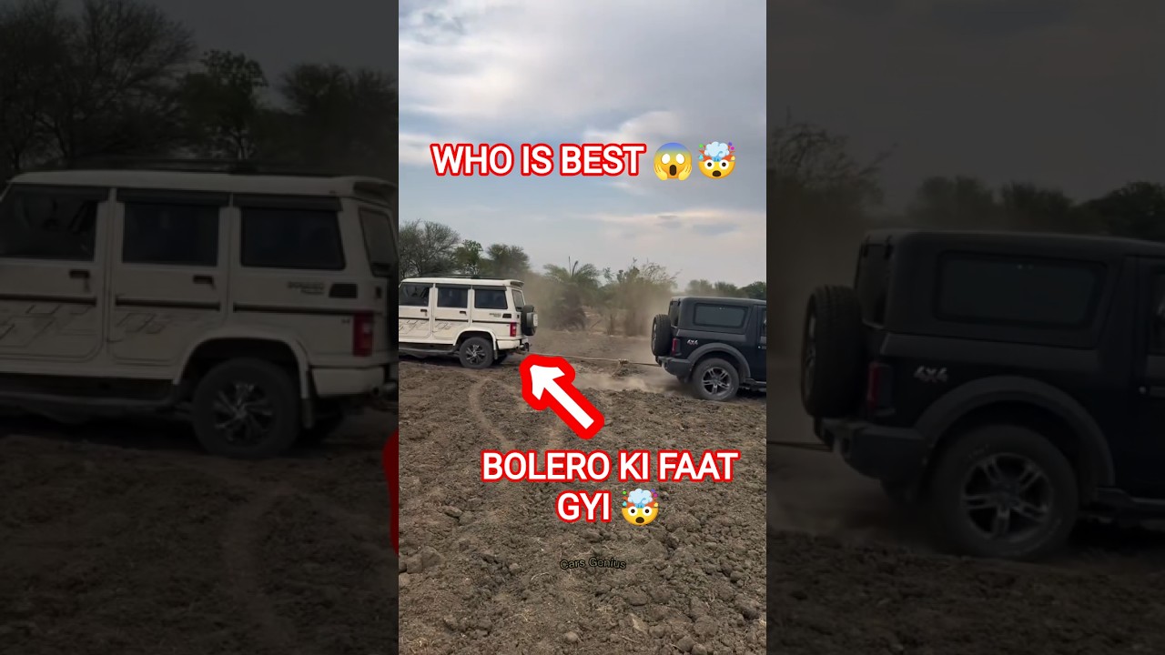 BOLERO KI BEJATI HO GYI 🤯😱😱 #automobile #carsgenius #tharcollection #mahaindrathar #funny