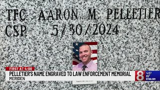 Fallen Connecticut State Police trooper's name engraved on memorial in Meriden