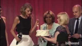 Aretha Franklin Sings 'Happy Birthday' to Taylor Swift