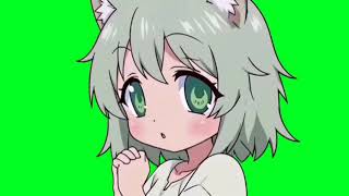 Anime Green Screen: Lucky Star Chainsmoker Cat 