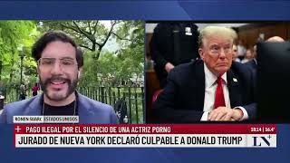 El jurado de Nueva York declaró culpable a Trump por el pago ilegal por silencio a una actriz porno