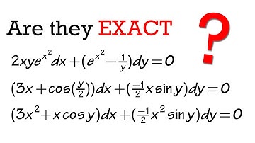 How to check if a differential equation is exact? 3 examples