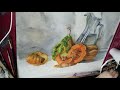 Master Class. Still life. Pumpkin painting in Watercolor. Мастер класс. Акварель. Натюрморт с тыквой