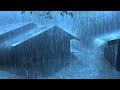 Relieve Stress in 3 Minutes to Sleep Immediately with Heavy Rain &amp; Thunder on a Metal Roof at Night