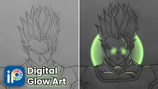 Glowart Drawing Of Gohan As Legendary Super Saiyan..........