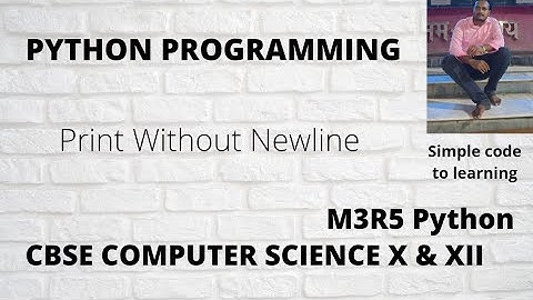 How to print without newline in Python || Print Function In Python (Hindi)