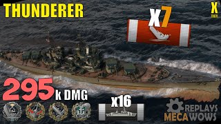 Thunderer 7 Kills &amp; 295k Damage | World of Warships Gameplay