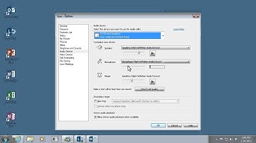 Set up your audio in Lync 2013