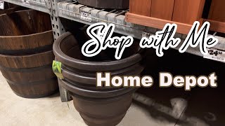 Barrel Planters Home Depot Shop With Me