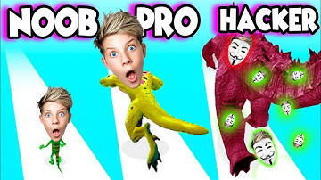 Can We Go NOOB vs PRO vs HACKER In KAIJU RUN!? Prezley
