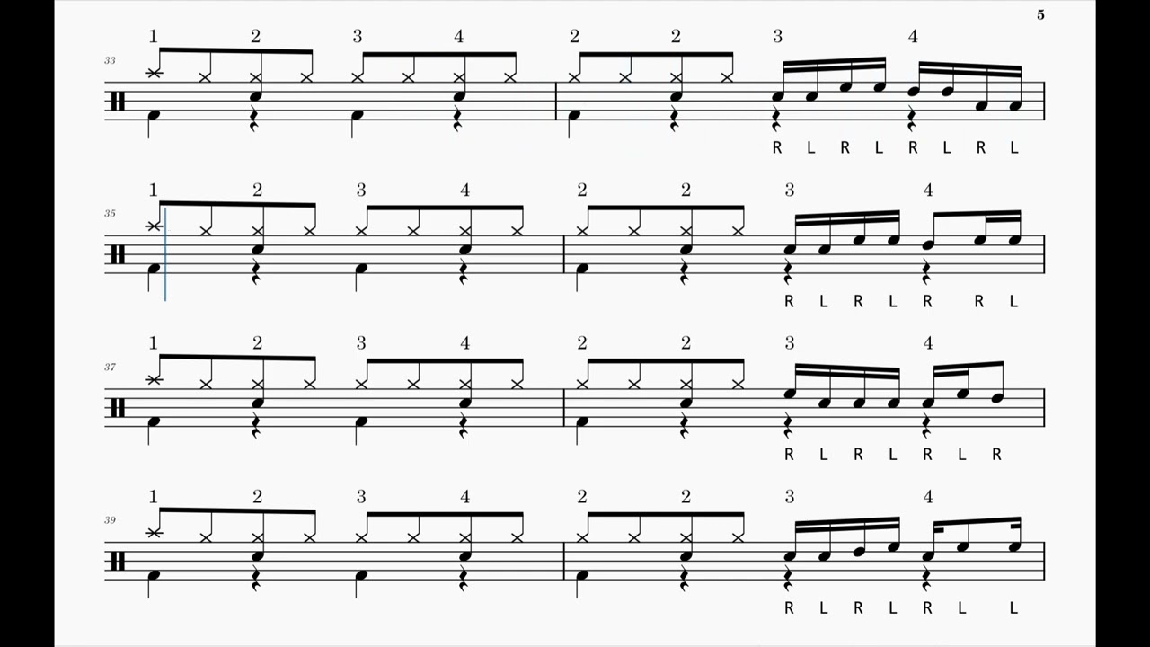 드럼 2박자 필인  T-90 Drum