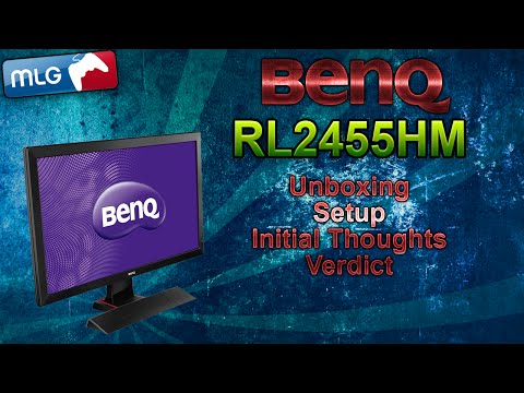 BenQ RL2455HM MLG Gaming Monitor (Unboxing, Review, and Setup) 2015