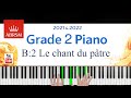 ABRSM 2021-2022 Grade 2, B:2. Le chant du pâtre ~ Simone Plé . Piano Exam piece