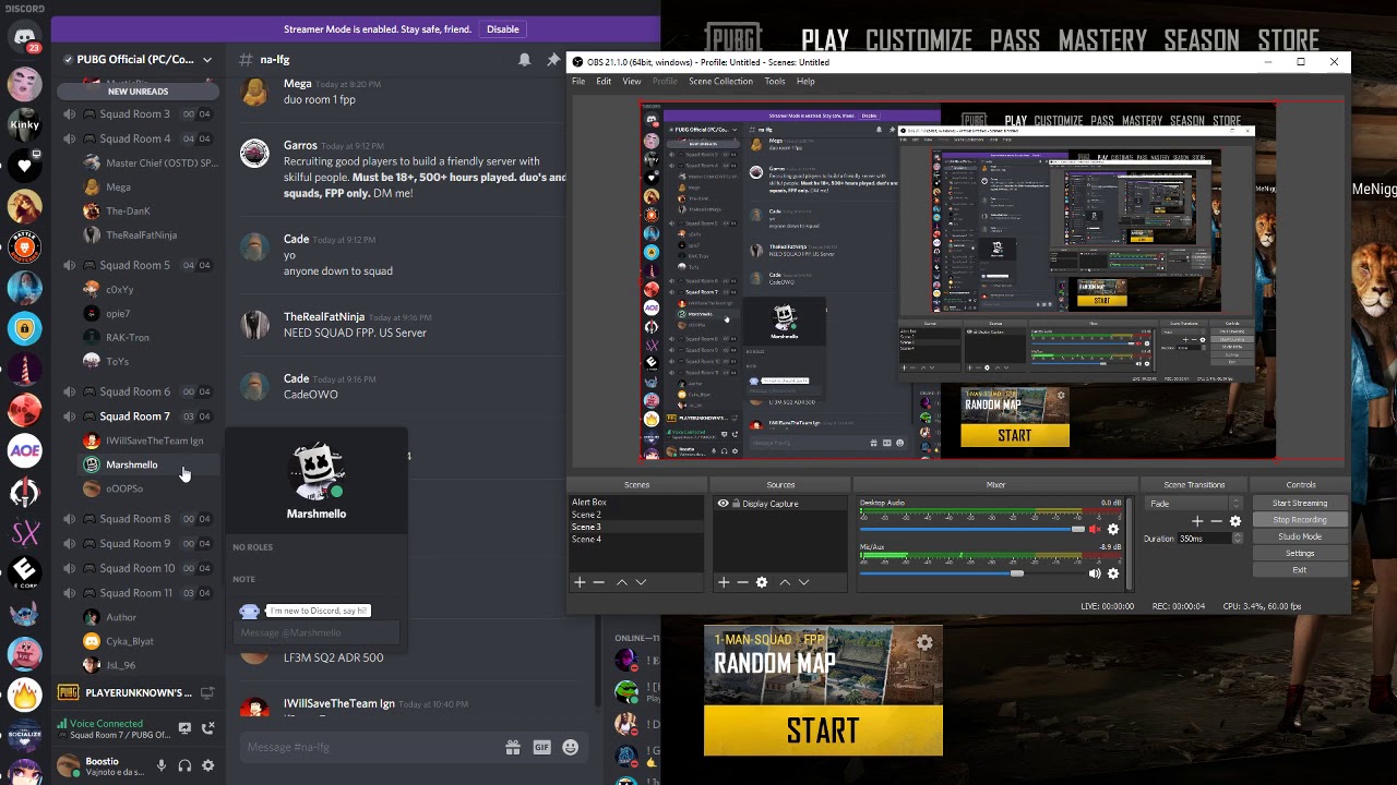 Marshmello#5696 mic spam in pubg official discord - YouTube