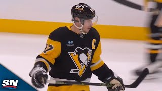 Sidney Crosby Caps Penguins' Three-Goal Surge in Wild First Frame vs. Maple Leafs