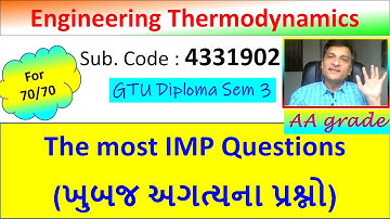 Most Imp Questions | Top 51 | Engg Thermodynamics | 4331902