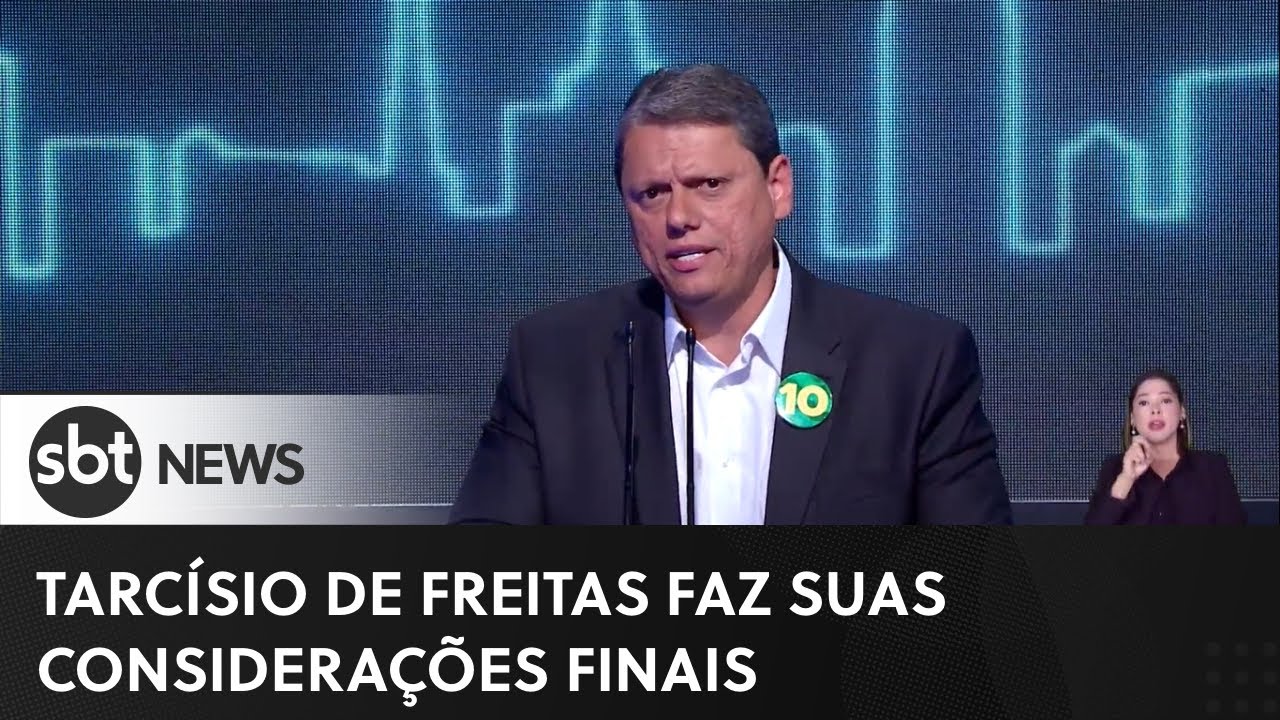Tarcísio de Freitas faz suas considerações finais | Debate Governador SP (17/09/22)