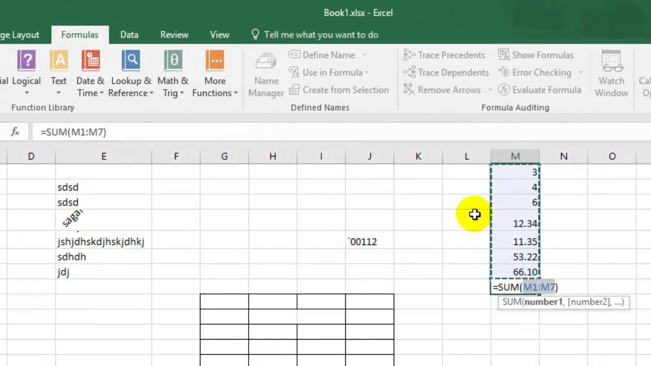 How To Put Numbers In Excel Spreadsheet