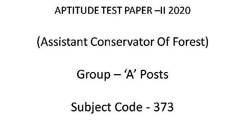 Aptitude Test Paper(ACF)2020