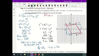 Geometry - Coordinate Geometry Proofs: Rhombus Video