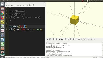 Transformations, Translation, Rotation, Order of Operations - OpenSCAD Tutorial 6